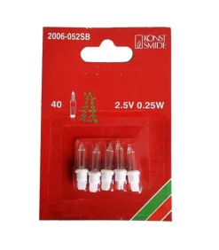 Konstsmide, guirlandes lumineuses de Noël 5 Ampoules De Rechange Enfichable Pour Guirlande Electrique, 2,5V - 0,25 W