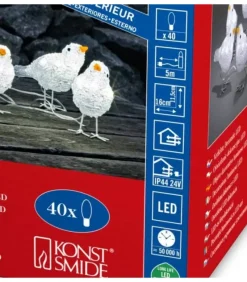 Konstsmide, guirlandes lumineuses de Noël 5 Oiseaux Lumineux A Led