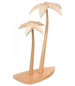 Schalling, crèche moderne 2 Palmiers En Bois Pour Décoration Crèche De Noël