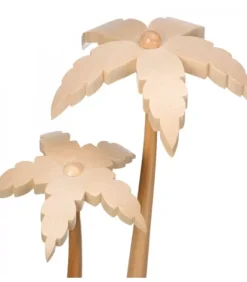 Schalling, crèche moderne 2 Palmiers En Bois Pour Décoration Crèche De Noël