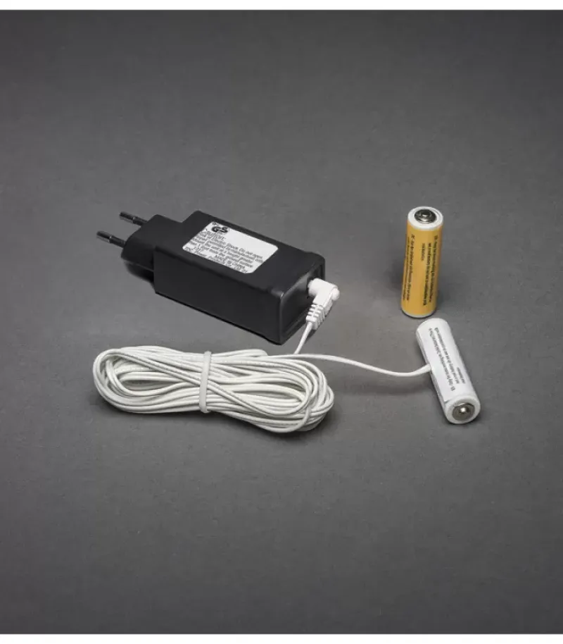 Konstsmide, guirlandes lumineuses de Noël Adaptateur Secteur Pour Articles Sur Piles 2 X 1,5 V Aa