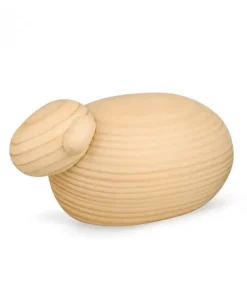 Köhler, Père Noël en bois Agneau Blanc, Animaux Pour Crèche De Noël