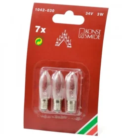 Konstsmide, guirlandes lumineuses de Noël Ampoules 34V 3W Pour Chandelier 7 Lampes - Konstsmide 1042-030