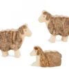 Waldfabrik, photophore en bois et étoile sapin de Noël Animaux En Bois Pour Crèche De Noël, Trois Moutons 5 Cm