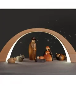 Köhler, Père Noël en bois Arche Lumineuse En Bois A Eclairage Led