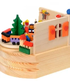 Graupner, décoration de sapin de Noël, Déco Noël enfant Boite A Musique Bois, Atelier Du Père Noël