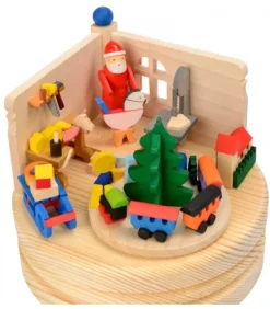 Graupner, décoration de sapin de Noël, Déco Noël enfant Boite A Musique Bois, Atelier Du Père Noël