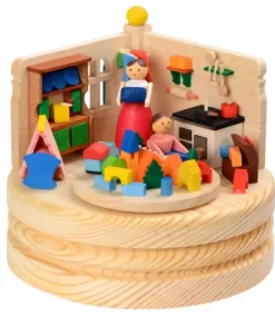 Graupner, décoration de sapin de Noël, Déco Noël enfant Boite A Musique En Bois, Jeux D'Enfant