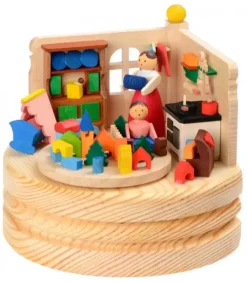 Graupner, décoration de sapin de Noël, Déco Noël enfant Boite A Musique En Bois, Jeux D'Enfant