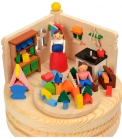 Graupner, décoration de sapin de Noël, Déco Noël enfant Boite A Musique En Bois, Jeux D'Enfant