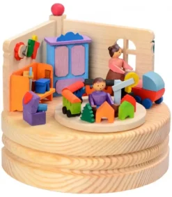 Graupner, décoration de sapin de Noël, Déco Noël enfant Boite A Musique En Bois, Maman Et Ses 2 Enfants