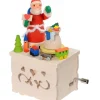 Graupner, décoration de sapin de Noël, Déco Noël enfant Boite A Musique Enfant A Manivelle, Père Noël Et Jouets