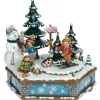 Hubrig, figurines pour enfant Boite A Musique Noël, Jeux D'Enfants Dans LÀ Neige
