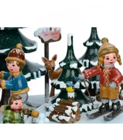 Hubrig, figurines pour enfant Boite A Musique Noël, Jeux D'Enfants Dans LÀ Neige