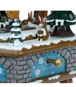 Hubrig, figurines pour enfant Boite A Musique Noël, Jeux D'Enfants Dans LÀ Neige