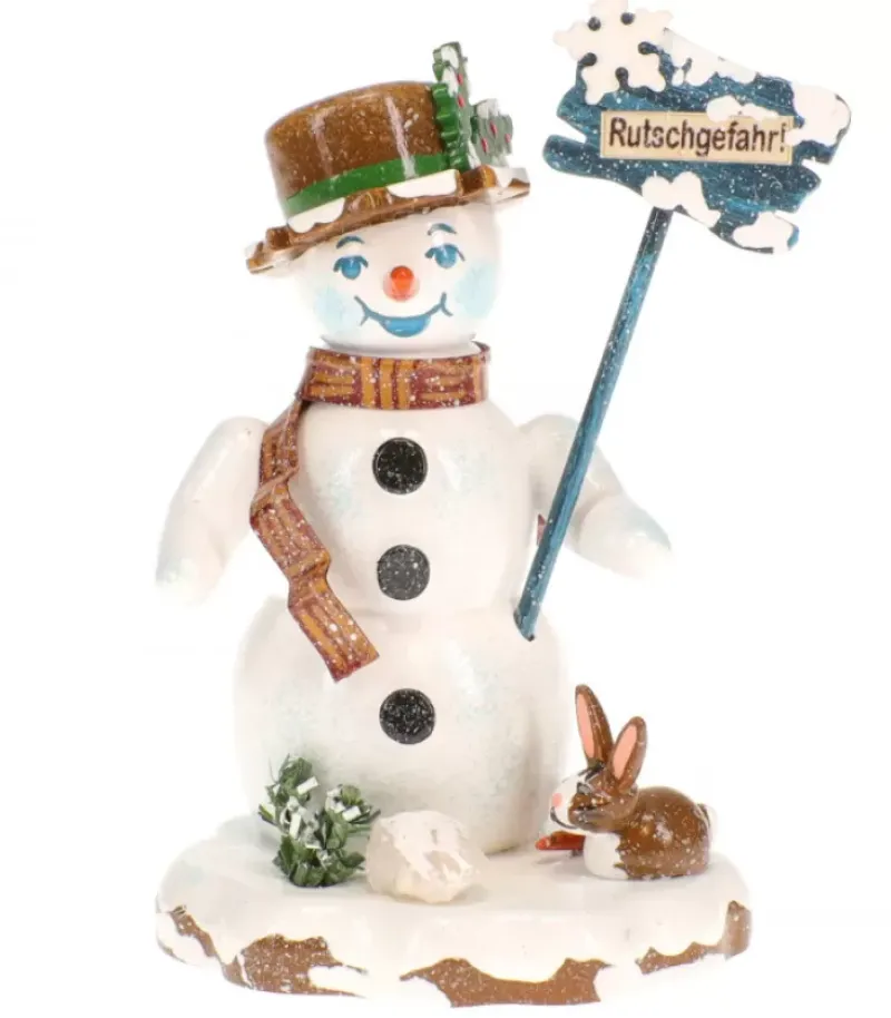 Hubrig, figurines pour enfant Bonhomme De Neige "Risque De Glisser" - Village De Noël Miniature