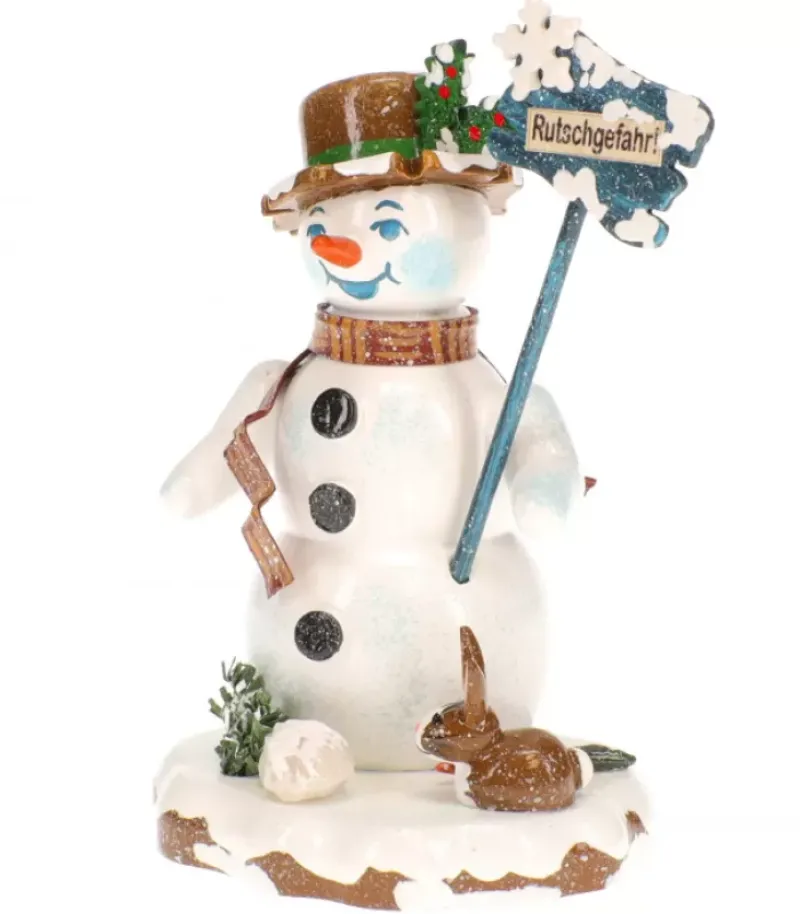 Hubrig, figurines pour enfant Bonhomme De Neige "Risque De Glisser" - Village De Noël Miniature