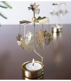 Pluto Produkter, déco de Noël Scandinave Bougeoir Carrousel Anges Dores Volants