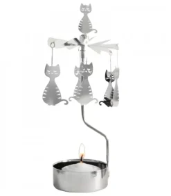 Pluto Produkter, déco de Noël Scandinave Bougeoir Carrousel Chatons Assis