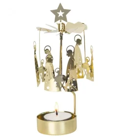 Pluto Produkter, déco de Noël Scandinave Bougeoir Carrousel Crèche Doree Nativite