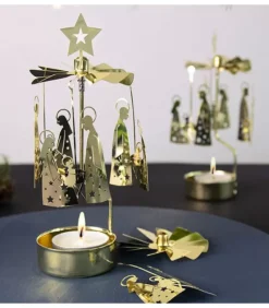 Pluto Produkter, déco de Noël Scandinave Bougeoir Carrousel Crèche Doree Nativite