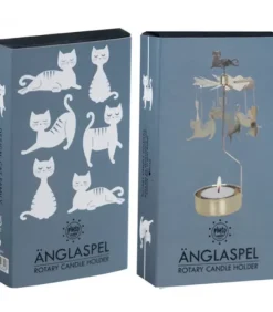 Pluto Produkter, déco de Noël Scandinave Bougeoir Carrousel Famille Chats Dores