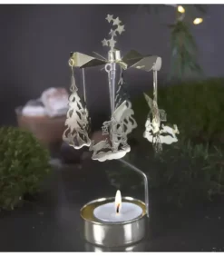 Pluto Produkter, déco de Noël Scandinave Bougeoir Carrousel Lutin Marchant Dans LÀ Neige