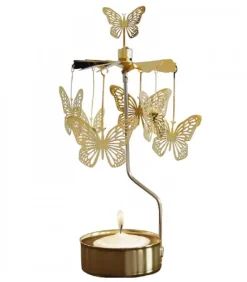 Pluto Produkter, déco de Noël Scandinave Bougeoir Carrousel Papillons Dores