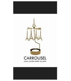 Pluto Produkter, déco de Noël Scandinave Bougeoir Carrousel Tour Eiffel Dore