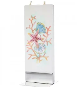 Flatyz, bougie décorative scandinave Bougie Déco Marine, Etoile De Mer Et Coquillages