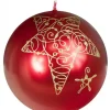 Ewa Kerzen, bougies de Noël et bougies de l'Avent Bougie De Noël Boule Avec Etoile, 8 Cm