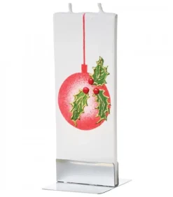 Flatyz, bougie décorative scandinave Bougie De Noël Boule Et Houx