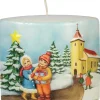 Ewa Kerzen, bougies de Noël et bougies de l'Avent Bougie De Noël Vintage Scene Enfant Et Village