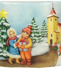 Ewa Kerzen, bougies de Noël et bougies de l'Avent Bougie De Noël Vintage Scene Enfant Et Village