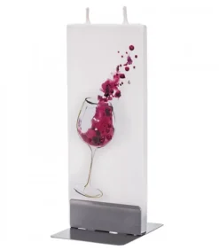 Flatyz, bougie décorative scandinave Bougie Design Verre De Vin Rouge