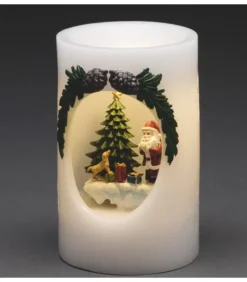 Konstsmide, guirlandes lumineuses de Noël Bougie Led Père Noël Avec Petit Chien