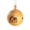 Waldfabrik, photophore en bois et étoile sapin de Noël Boule De Noël En Bois, Motif Crèche, 6 Cm
