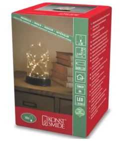 Konstsmide, guirlandes lumineuses de Noël Boule En Verre Lumineuse Décorative A Led, 17 Cm