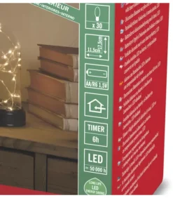 Konstsmide, guirlandes lumineuses de Noël Boule En Verre Lumineuse Décorative A Led, 17 Cm