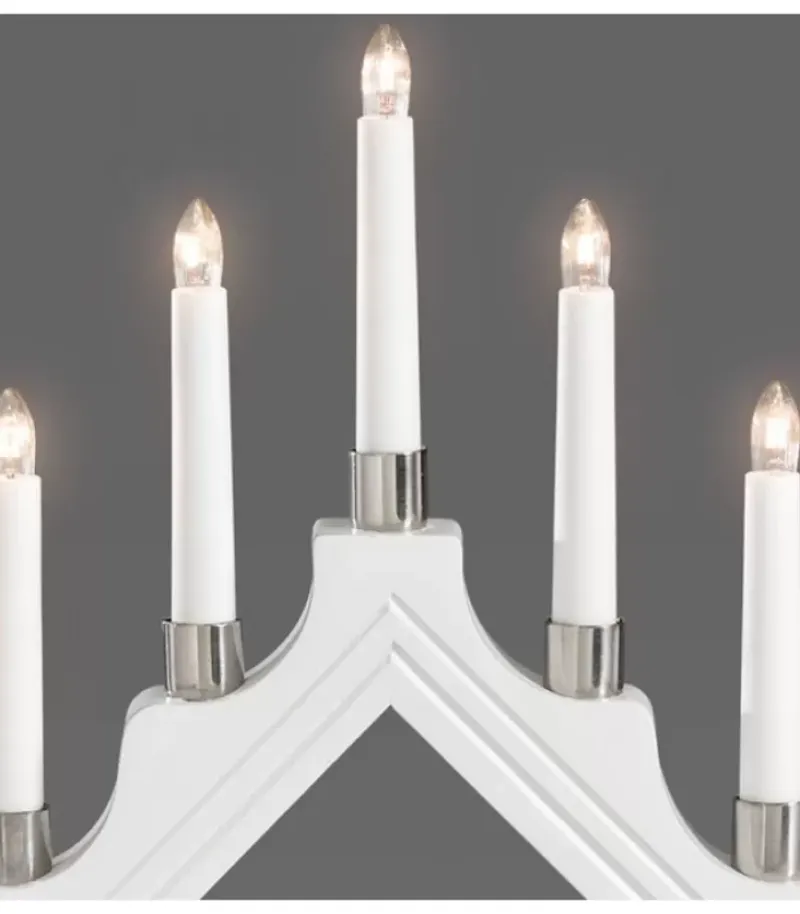 Konstsmide, guirlandes lumineuses de Noël Chandelier À 7 Branches Electrique En Bois Blanc