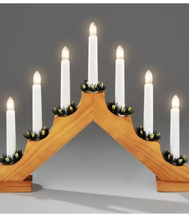 Konstsmide, guirlandes lumineuses de Noël Chandelier De Noël 7 Branches Bois De Chene