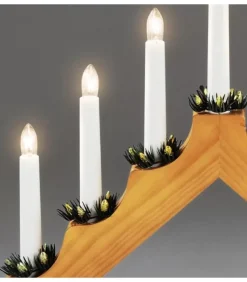 Konstsmide, guirlandes lumineuses de Noël Chandelier De Noël 7 Branches Bois De Chene