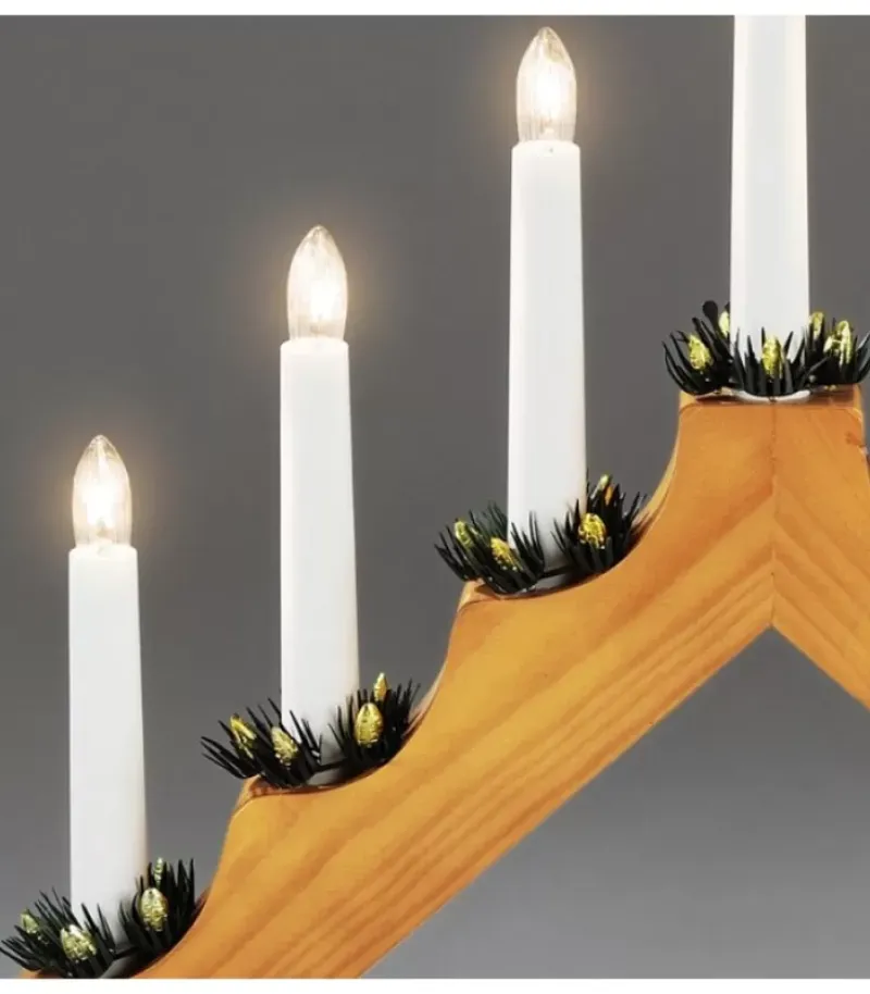 Konstsmide, guirlandes lumineuses de Noël Chandelier De Noël 7 Branches Bois De Chene