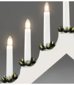 Konstsmide, guirlandes lumineuses de Noël Chandelier De Noël Blanc, 7 Branches