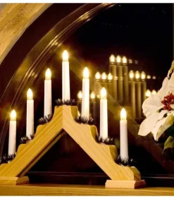 Konstsmide, guirlandes lumineuses de Noël Chandelier De Noël En Bois Naturel