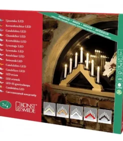 Konstsmide, guirlandes lumineuses de Noël Chandelier De Noël En Bois Naturel