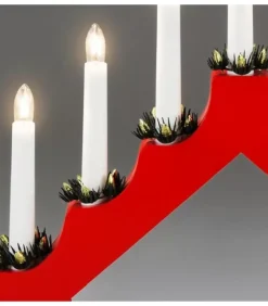 Konstsmide, guirlandes lumineuses de Noël Chandelier De Noël Rouge À 7 Branches