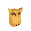 Waldfabrik, photophore en bois et étoile sapin de Noël Chouette En Bois Poli, 3,5 Cm