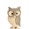 Waldfabrik, photophore en bois et étoile sapin de Noël Chouette Hulotte En Bois, 8 Cm