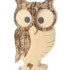 Waldfabrik, photophore en bois et étoile sapin de Noël Chouette Hulotte En Bois, 14 Cm